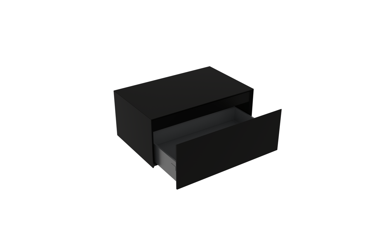 Storke Edge Modulo meuble sous-lavabo suspendu 75 x 48 cm noir mat 1 tiroir