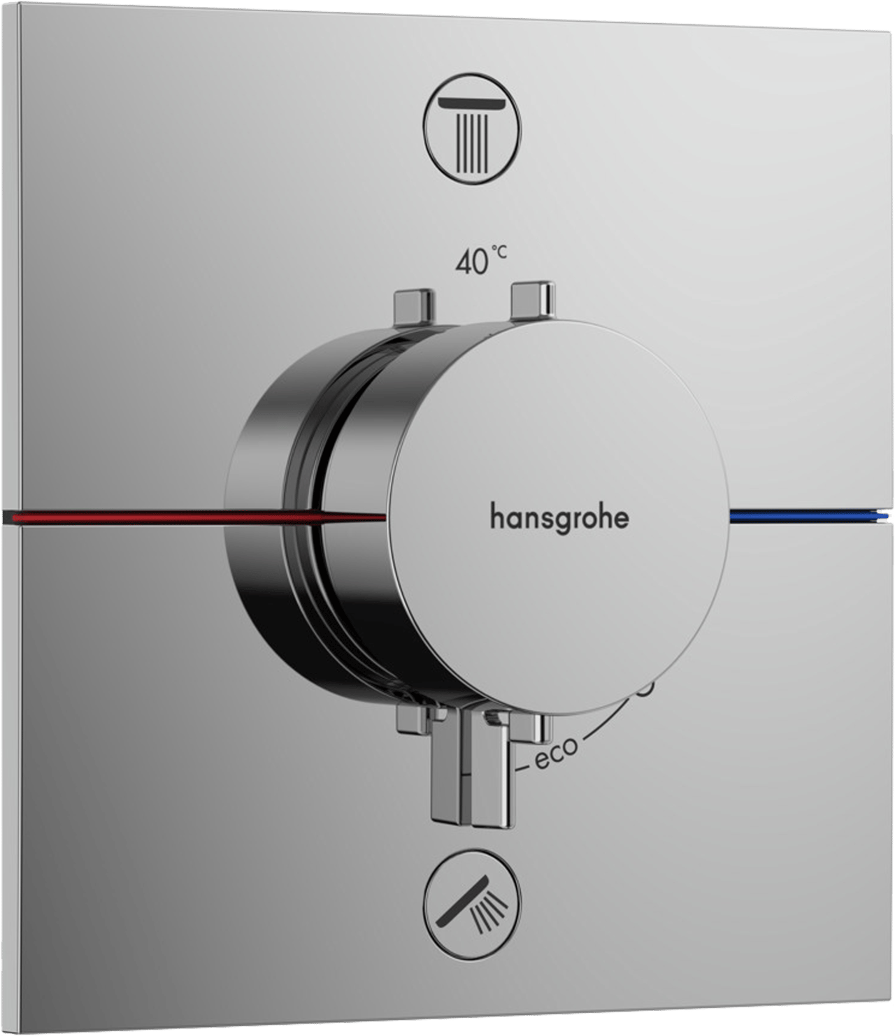 Hansgrohe Showerselect Comfort E inbouw thermostaat 2 uitgangen glanzend chroom