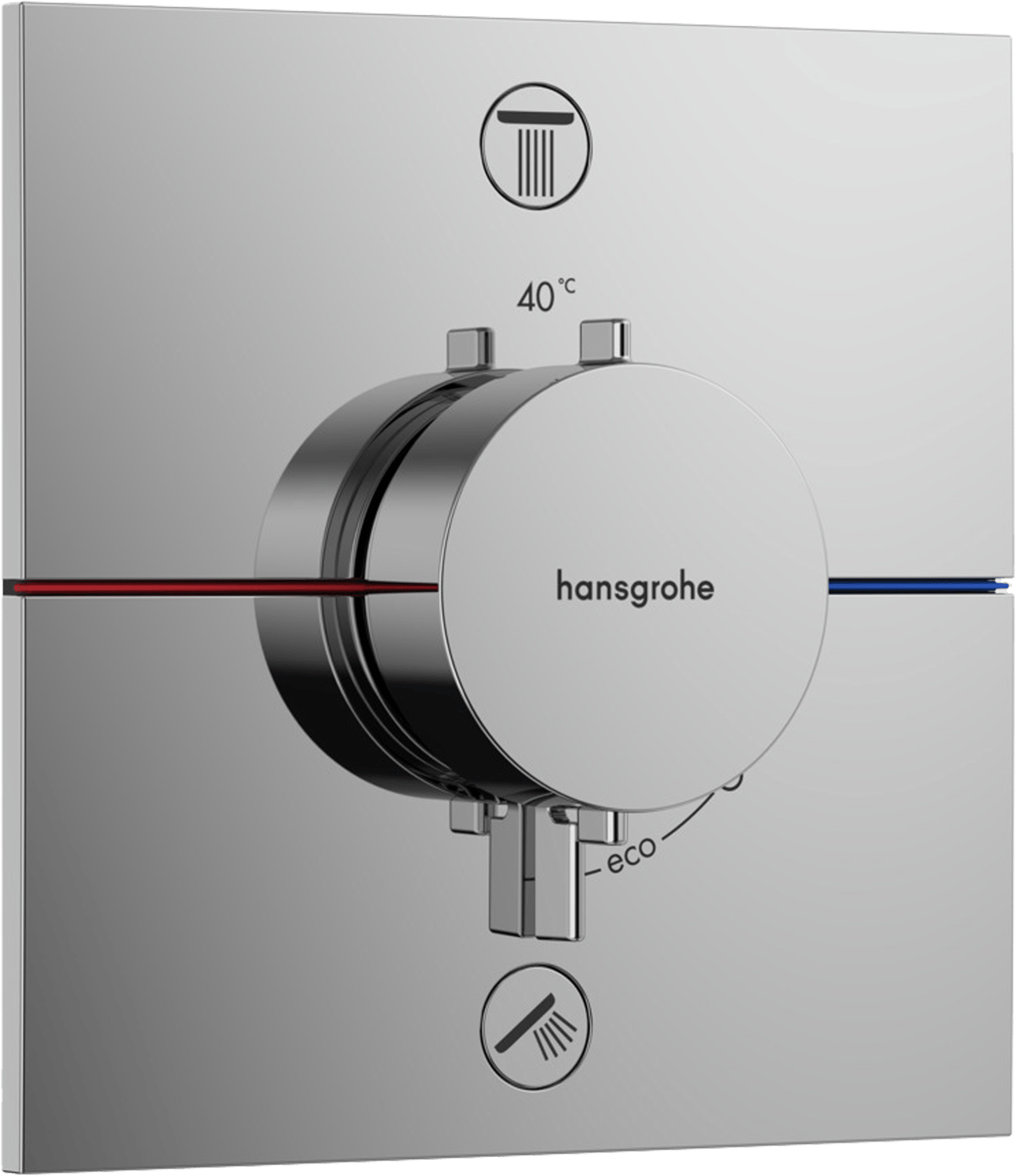 Hansgrohe Showerselect Comfort E inbouw thermostaat 2 uitgangen glanzend chroom
