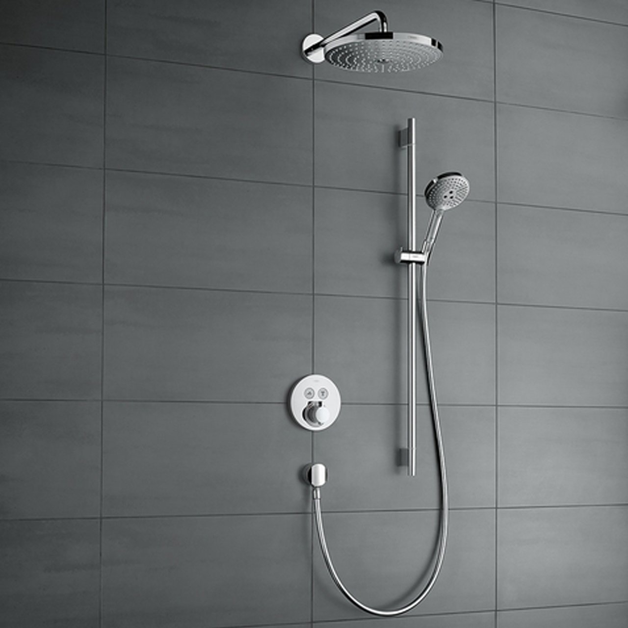 Hansgrohe Raindance Select S 240 tête de douche ronde avec support mural 24 cm Chrome Brillant