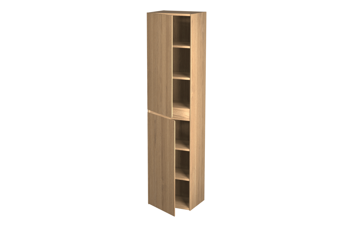 Balmani Mitra/Idra Badhochschrank: Hängend, Eiche Natur, Furnierholz, 45 x 35 x 169 cm