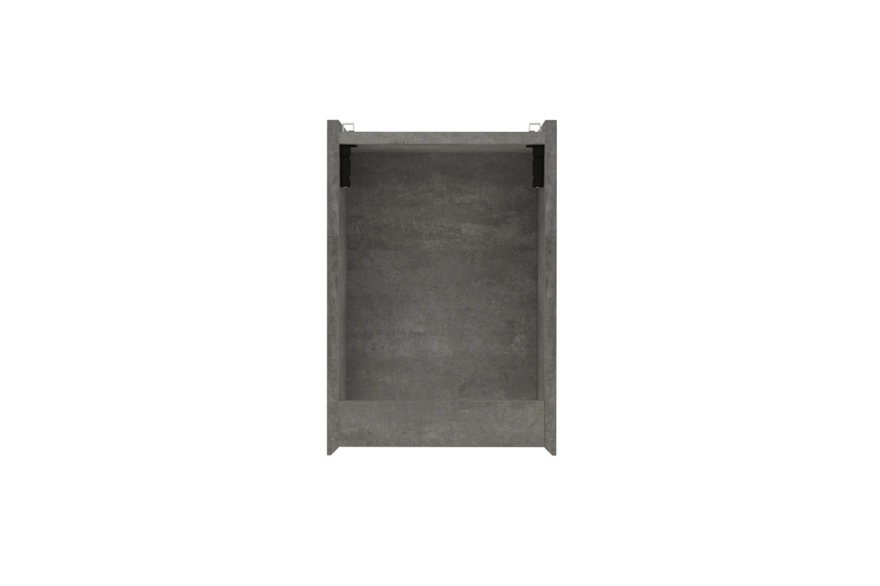 Storke Edge meuble sous-lavabo suspendu 35 x 52 cm béton gris foncé avec 2 niches