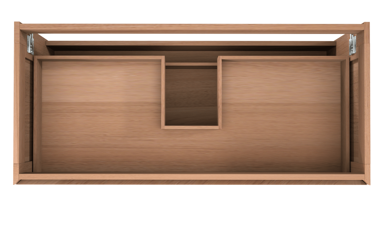 Balmani Mitra zwevende wastafelonderkast 120 x 55 cm teakhout 2 lades