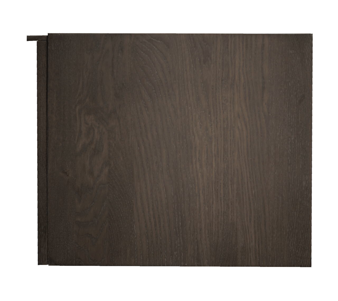 Balmani Forma hängender Waschbeckenunterschrank: 90 x 55 cm, Eiche geräuchert, 2 Schubladen