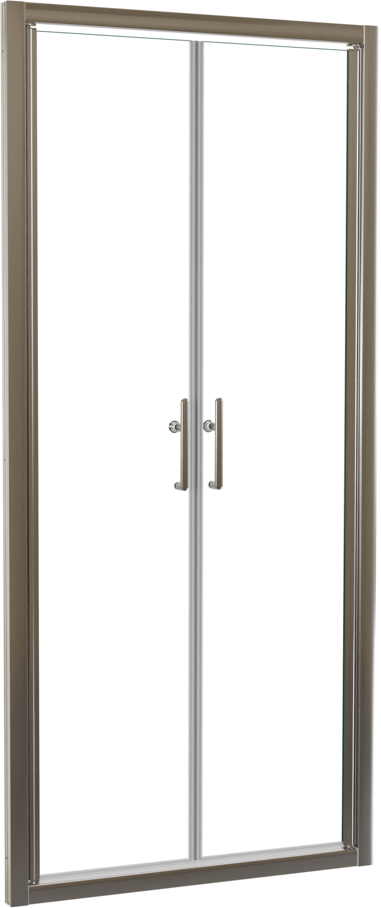 Linie Cadiz porte battante 90 cm x 190 cm verre transparent profil Brushed Chrome