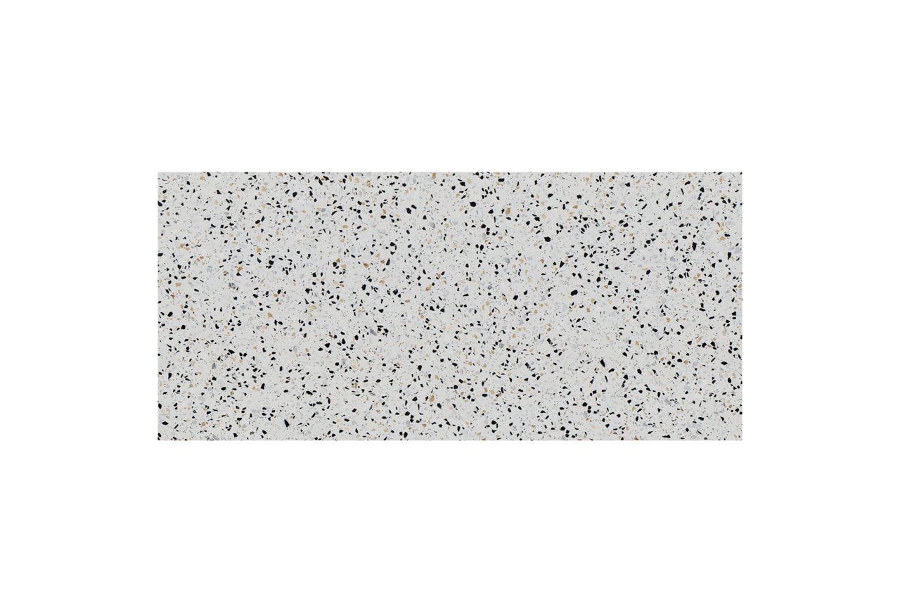 Balmani Stretto Einzel- oder Doppel Waschtischplatte Bianco Nero Terrazzo 120 x 55 cm