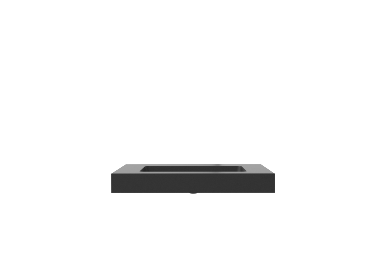 Storke Scuro High enkele wastafel mat kwarts 75 x 52 cm