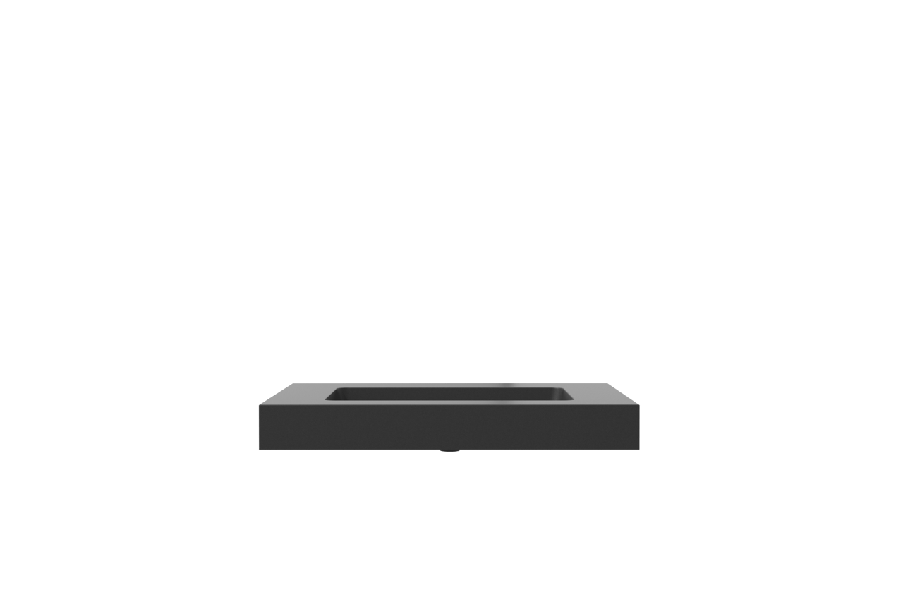 Storke Scuro High Einzelwaschtisch, Quarz matt, 75 x 52 cm