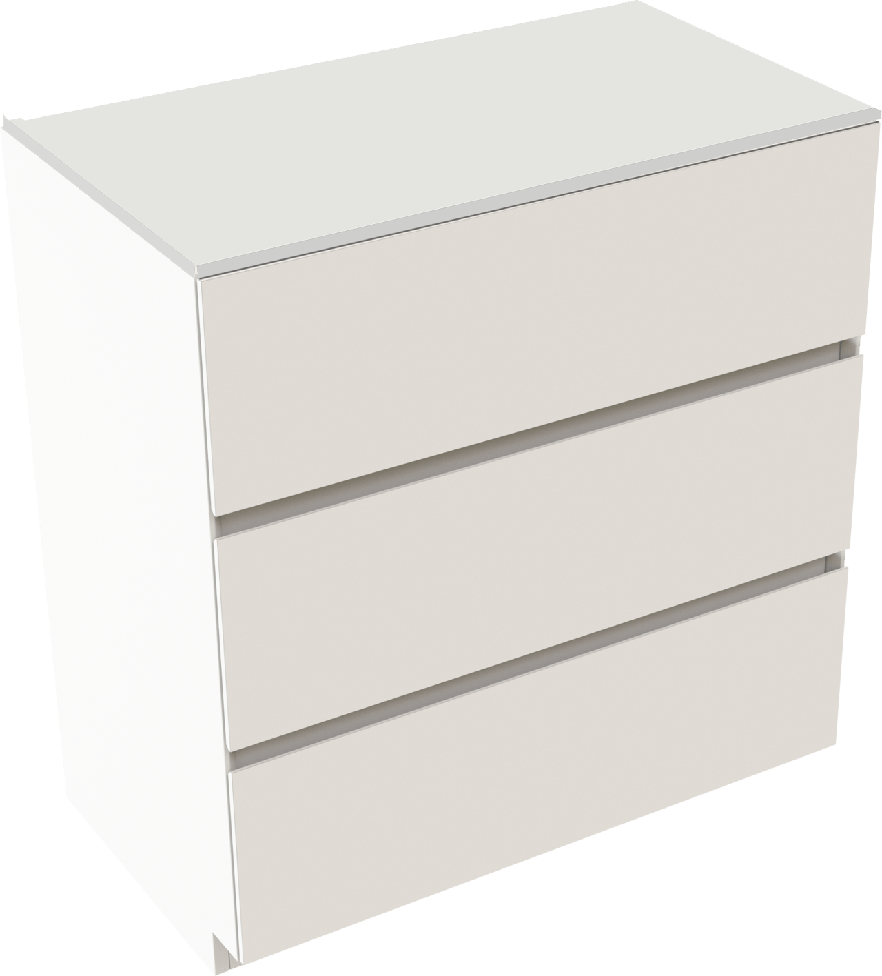 Storke Edge freistehendes Möbelstück Set: 80 x 46 cm, Weiß matt, mit Tavola Einzel Waschtischplatte, Solid Surface Weiß matt