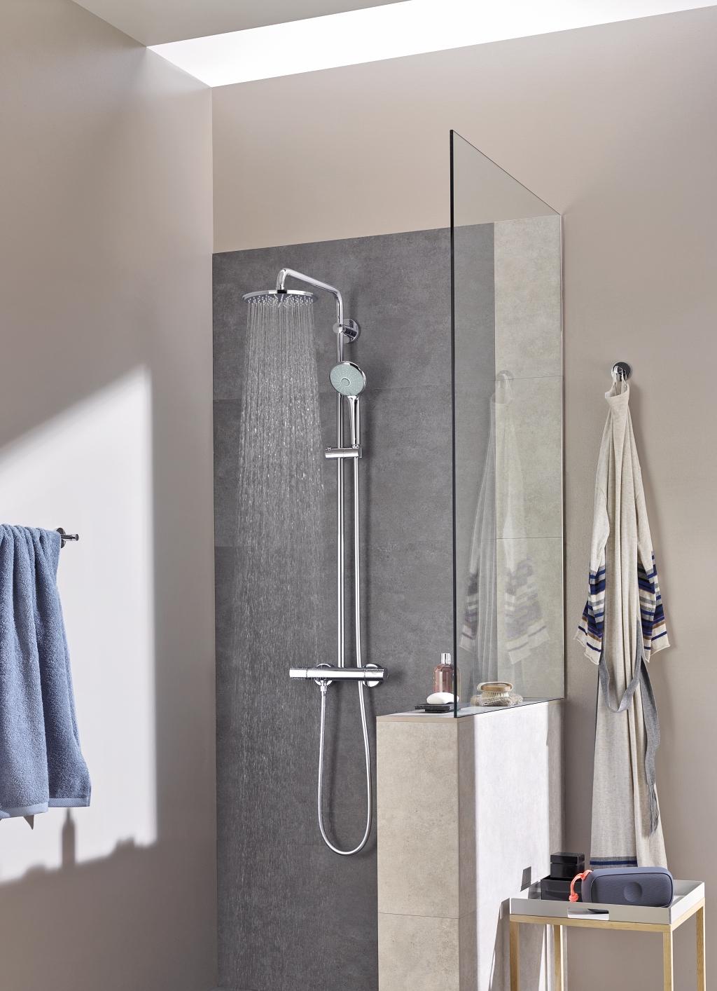 Grohe Euphoria System 310 regendoucheset thermostatische kraan glanzend chroom