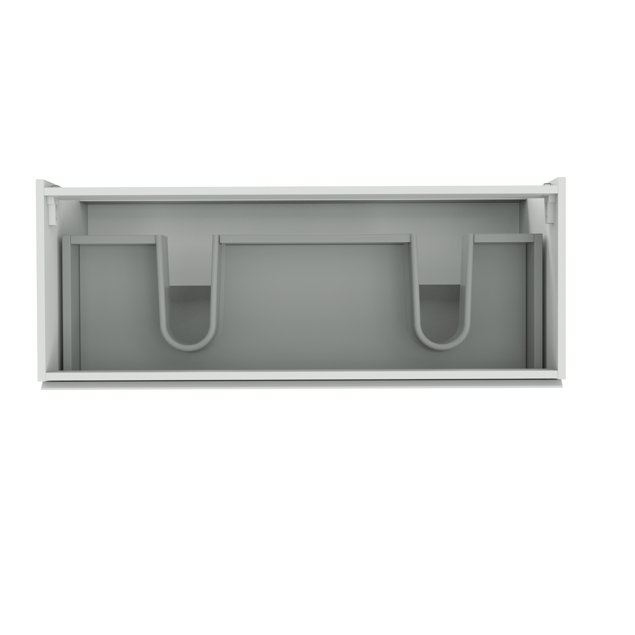 Storke Delta zwevende wastafelonderkast 120 x 48 cm mat wit 2 lades 2 sifonuitsparingen