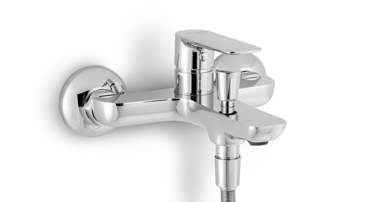 Blaufoss Arton badmengkraan met douchekop glanzend chroom