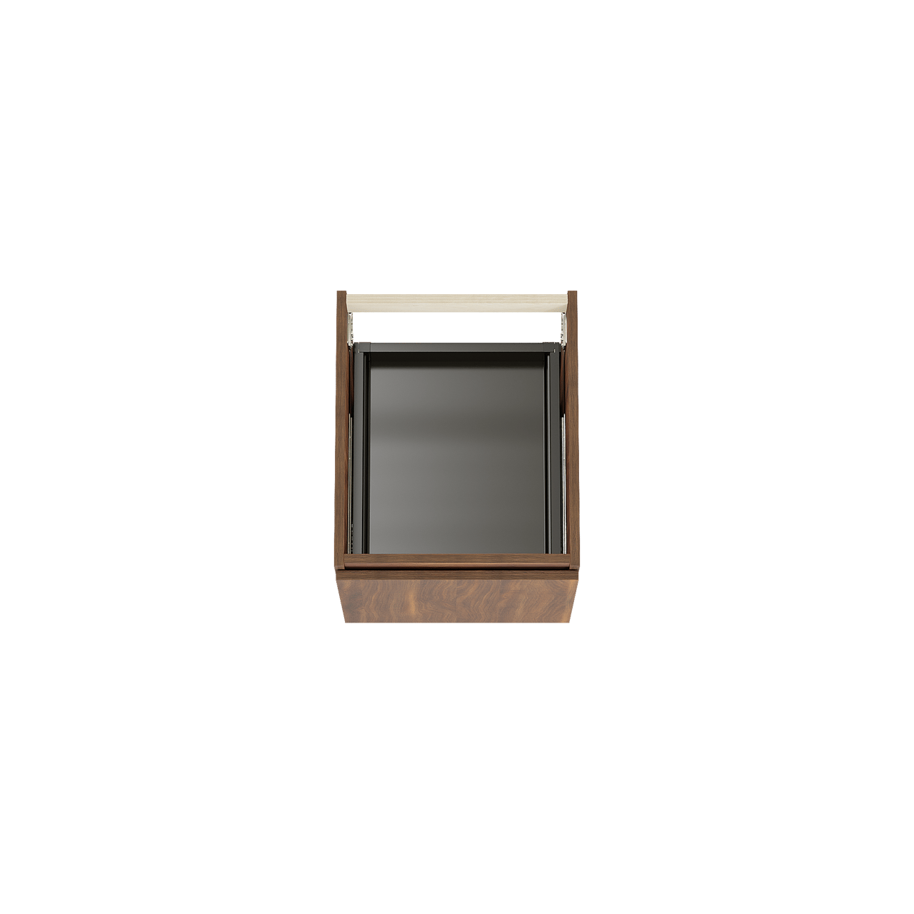 Balmani Sfera hängender Waschbeckenunterschrank: 45 x 55 cm, Amerikanischer Nussbaum, 2 Schubladen