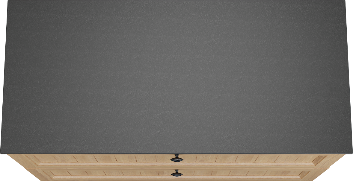 Balmani Lemon staand badkamermeubel 120 x 55 cm, fineer natuur eik met Stretto enkel tablet in graniet zwart