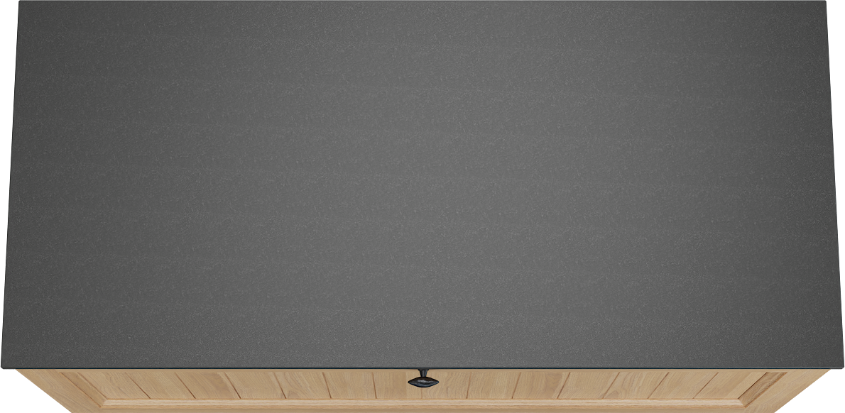 Balmani Lemon zwevend badkamermeubel 120 x 55 cm, fineer natuur eik met Stretto enkel tablet in graniet zwart