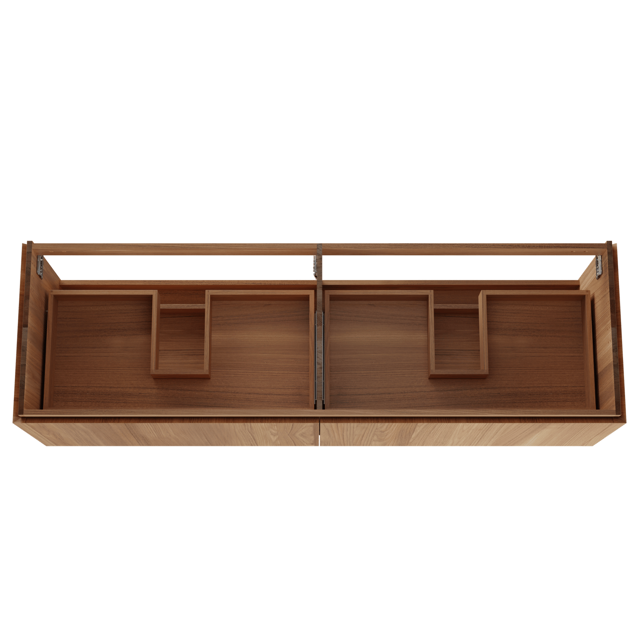 Balmani Eclips hängendes möbelstück Waschtischunterschränke 180 x 55 cm Teak 4 Schubladen