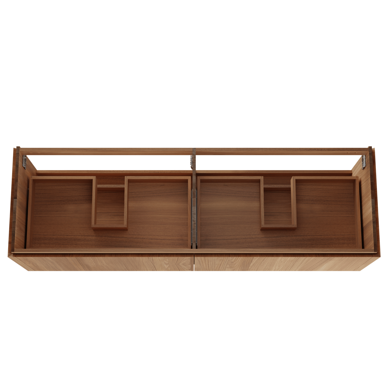 Balmani Eclips hängendes möbelstück Waschtischunterschränke 180 x 55 cm Teak 4 Schubladen