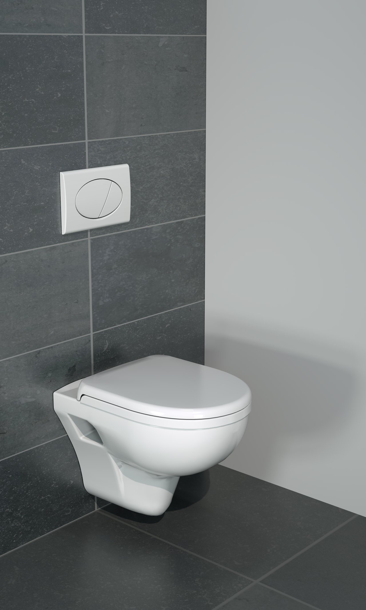 Linie Enzo hangtoilet glanzend wit open spoelrand met luxe wc-bril ...
