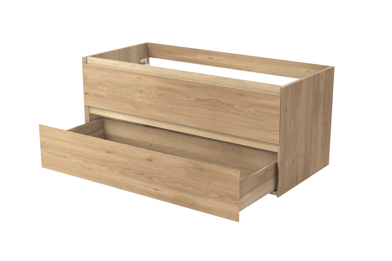 Balmani Mitra zwevende wastafelonderkast 120 x 55 cm natuur eik 2 lades