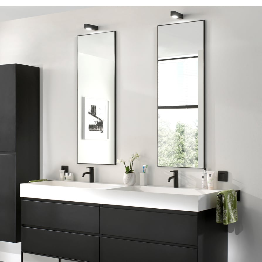 Balmani Minimalism LED Spiegelbeleuchtung: 4 cm, Schwarz