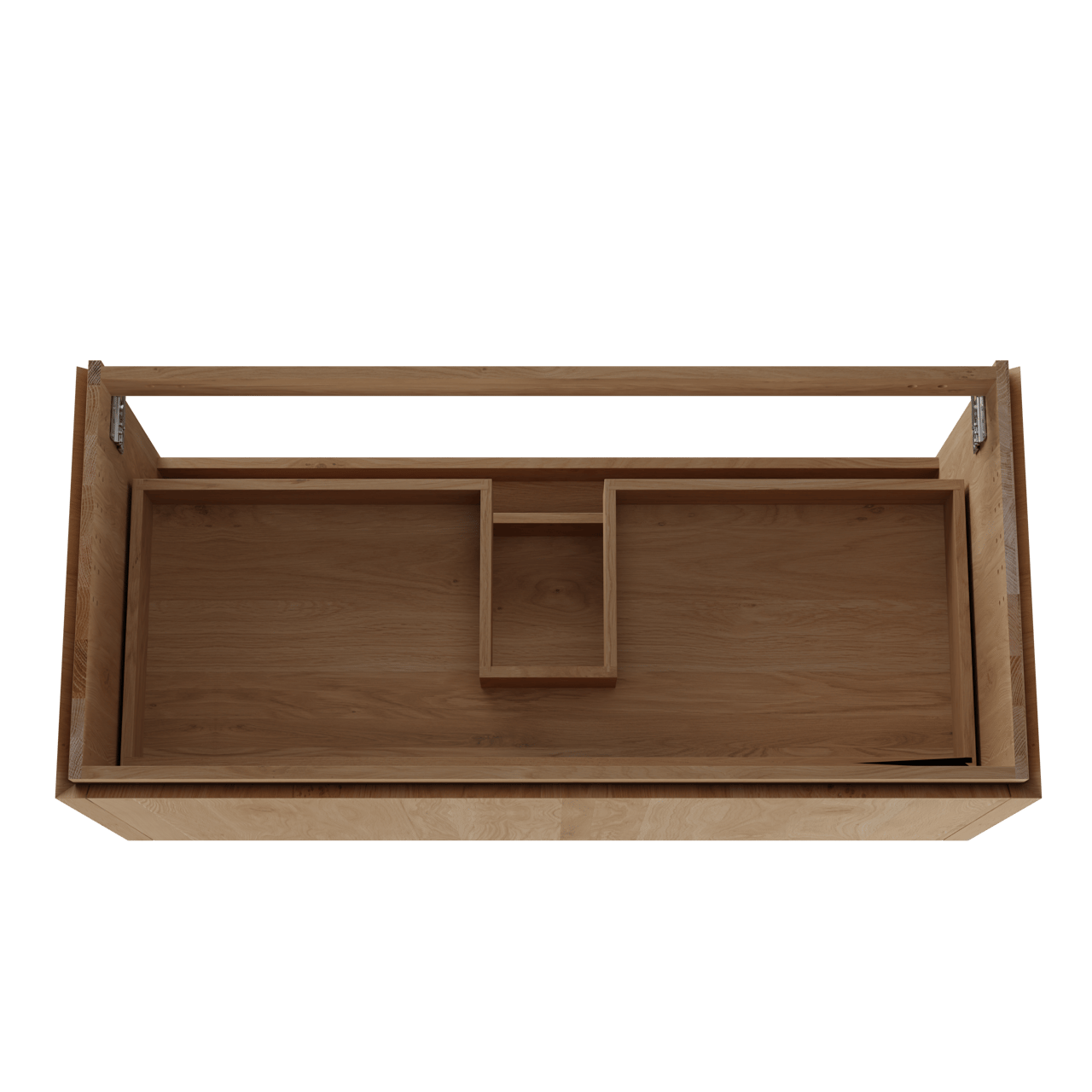 Balmani Eclips hängendes möbelstück Waschtischunterschränke 120 x 55 cm Eiche natur 2 Schubladen