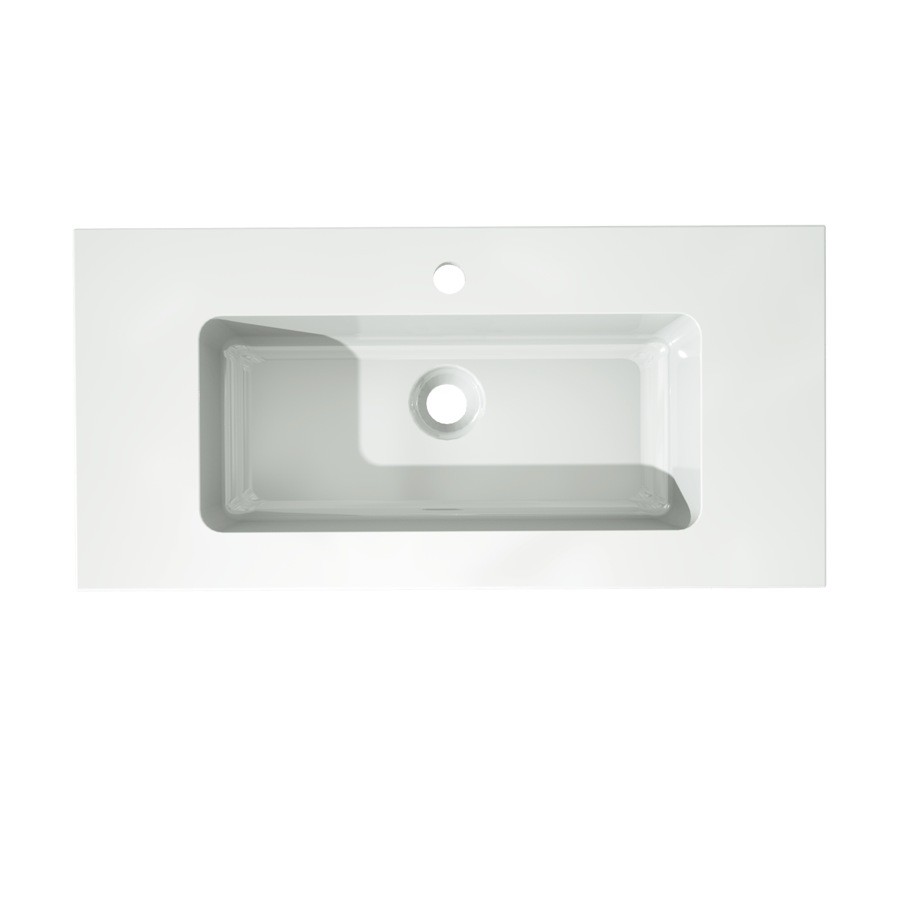 Storke Diva vasque simple marbre composite brillant 80 x 40 cm