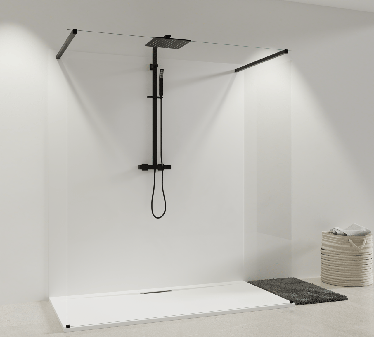 Balmani Dolce receveur de douche 180 x 90 cm Solid Surface blanc mat