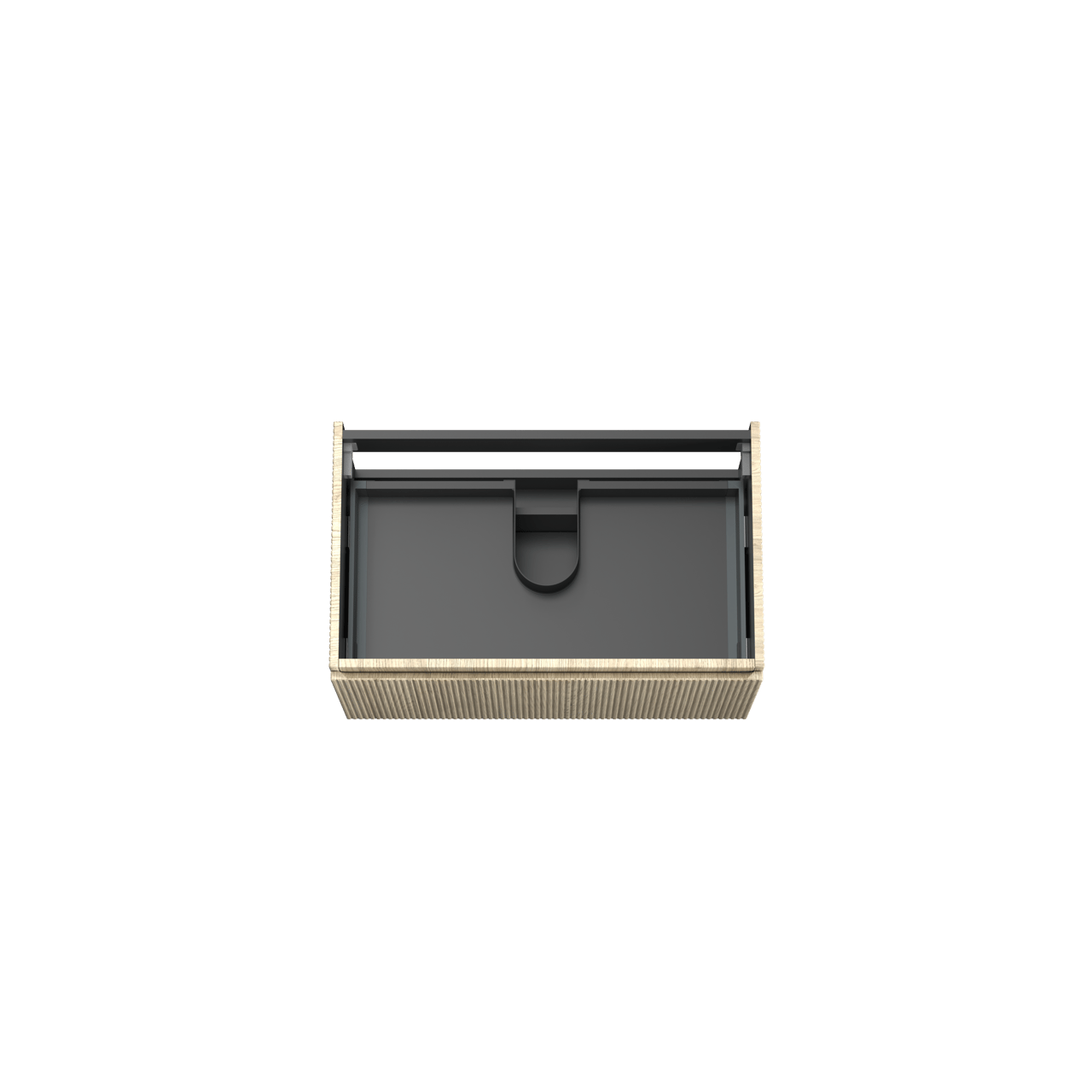 Storke Ribs hängend Bad-Unterschrank 85 x 52 cm eiche rauh 2 Schubladen