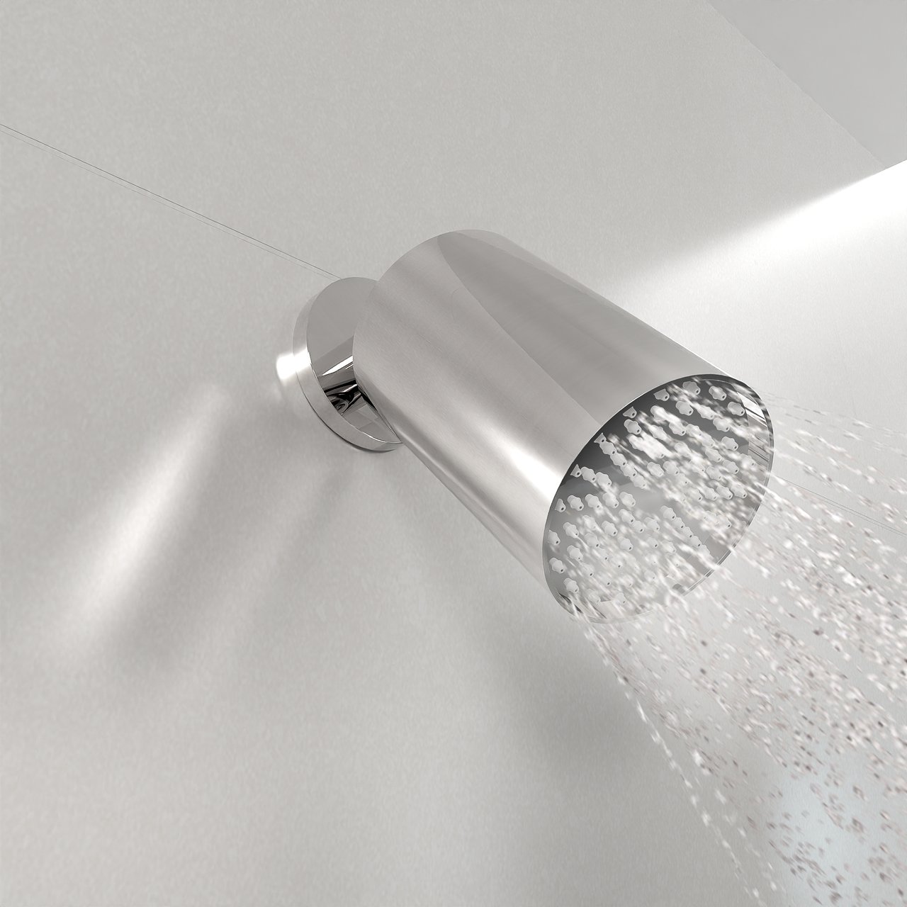 Blaufoss Luxor 90 Tête de douche rond 14 x 9 cm avec support mural chrome