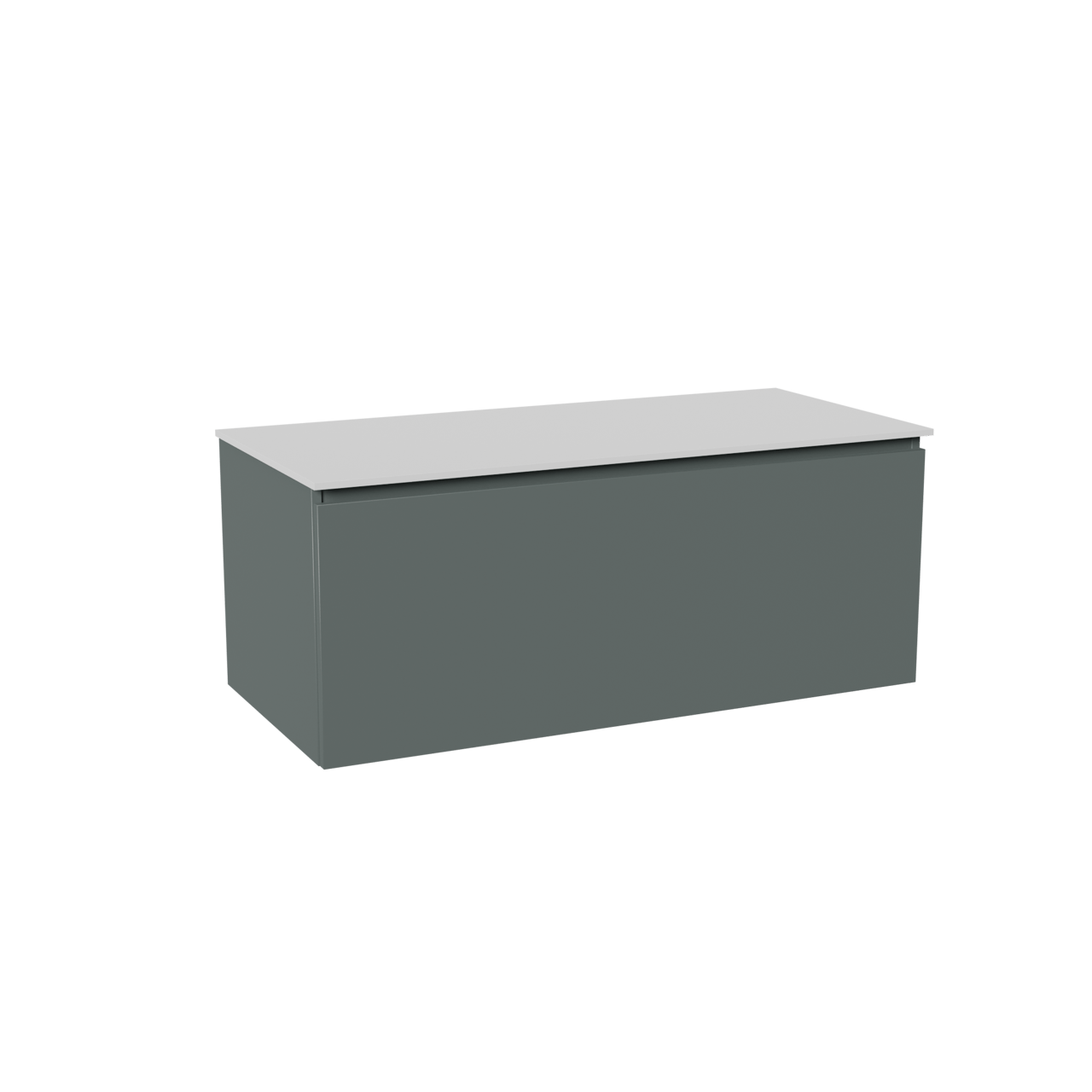 Balmani Sfera meuble salle de bains suspendu 120 x 55 cm forest avec Stretto tablette simple ou double en solid surface blanc mat