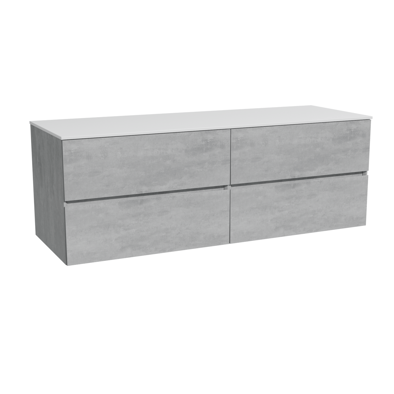 Storke Edge badkamermeubel met Tavola wastafelblad voor waskom(men)