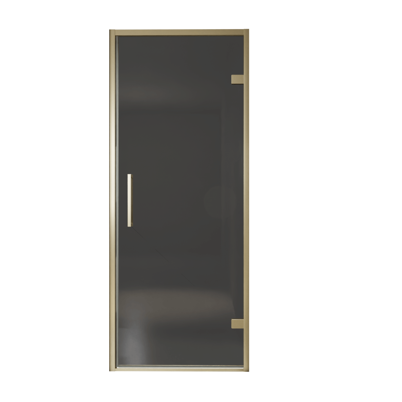 Balmani Senses Design douche draaideur rechts 90 cm x 210 cm Rookglas, Brushed Champagne Gold profielen