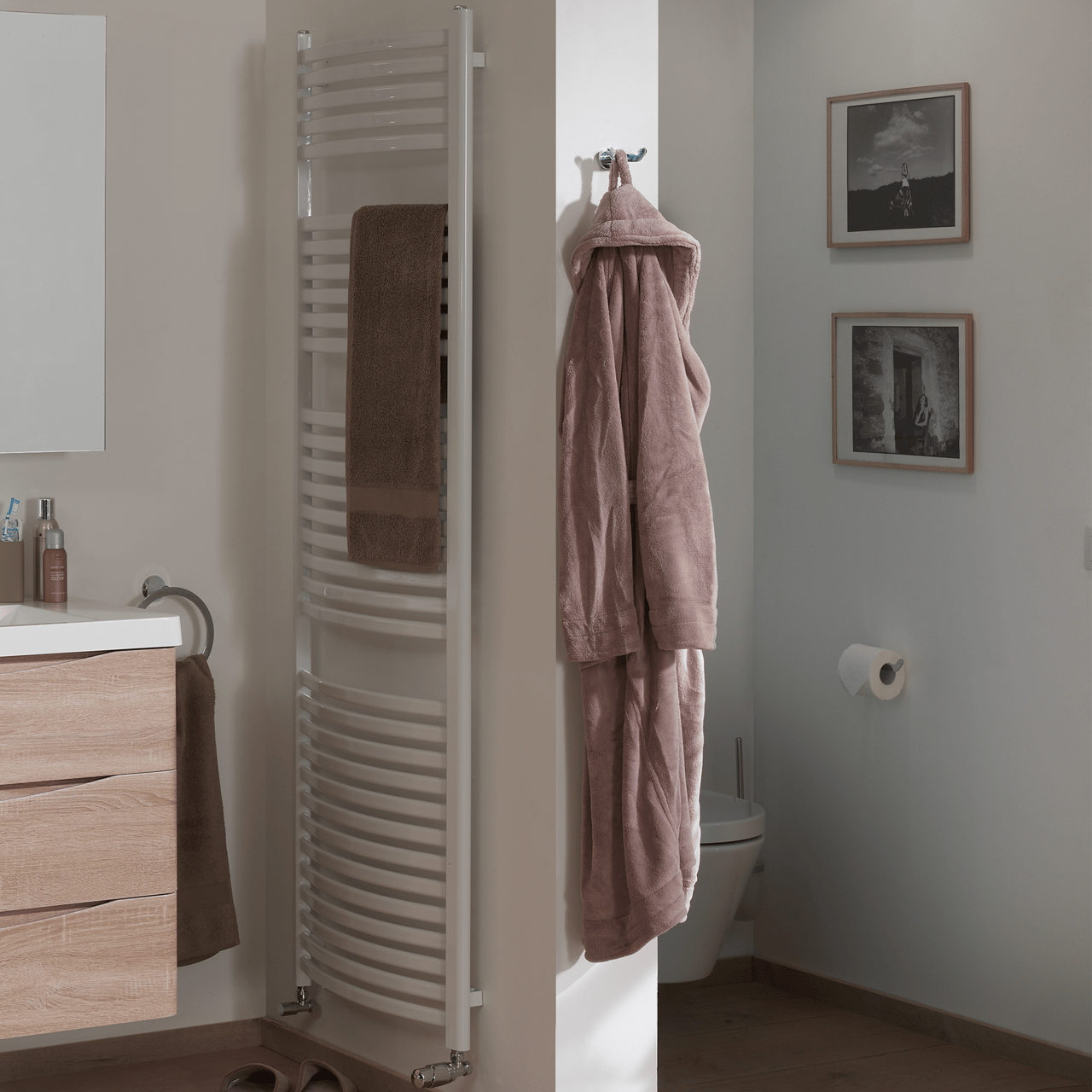 Vipera Kanza Rx sèche-serviettes simple 50 x 180 cm chauffage central blanc brillant raccordement latéral 781W