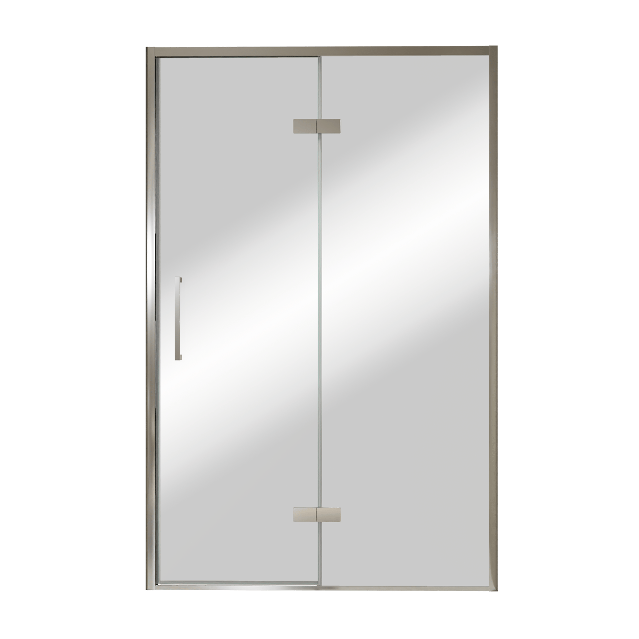 Balmani Senses Design douche draaideur rechts 140 cm x 210 cm Reflex spiegelglas, Chroom profielen