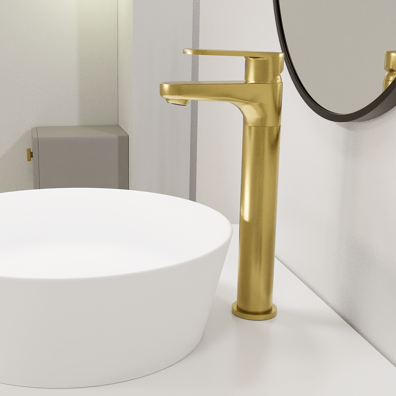 Linie Astor robinet de lavabo haut Brushed Gold