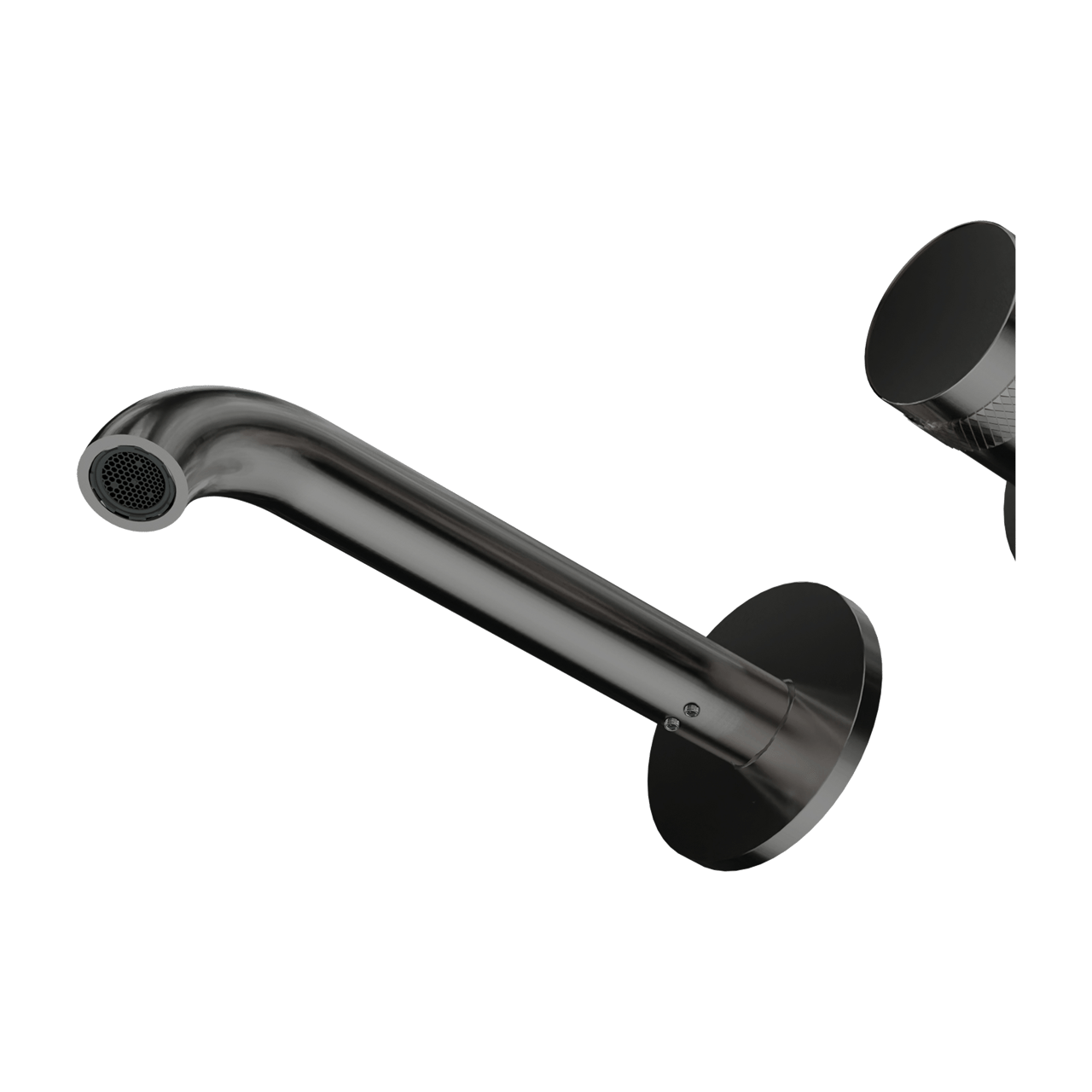 Blaufoss Pavilion Robinet de baignoire encastré Brushed GunMetal set douchette incl. incl élément intégré