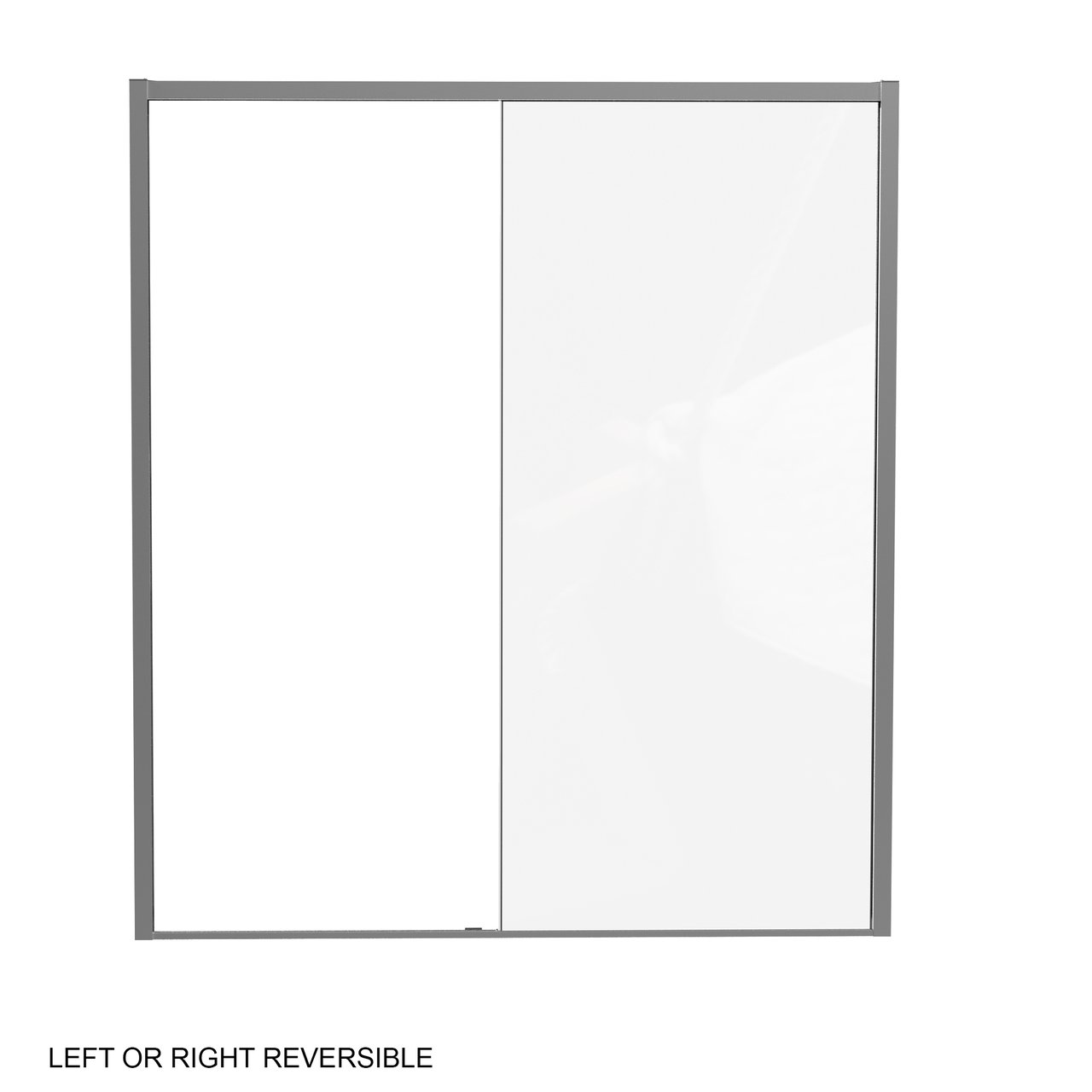 Luca Varess Senses douche schuifdeur vaste wand + reserve onderdelen - voor douchehoek - 180 cm helder glas glanzend chroom profiel