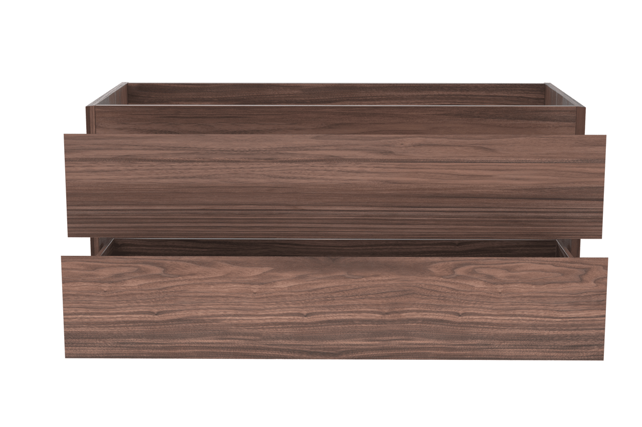 Balmani Mitra zwevende wastafelonderkast 120 x 55 cm fineer notenhout 2 lades