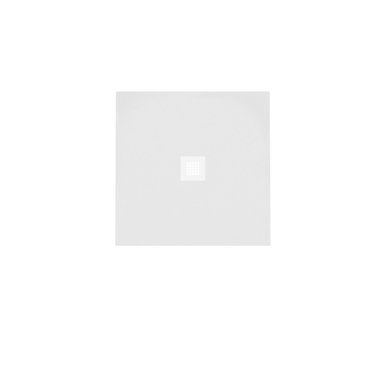 Balmani Vega douchebak 80 x 80 cm composietmarmer wit leisteenstructuur