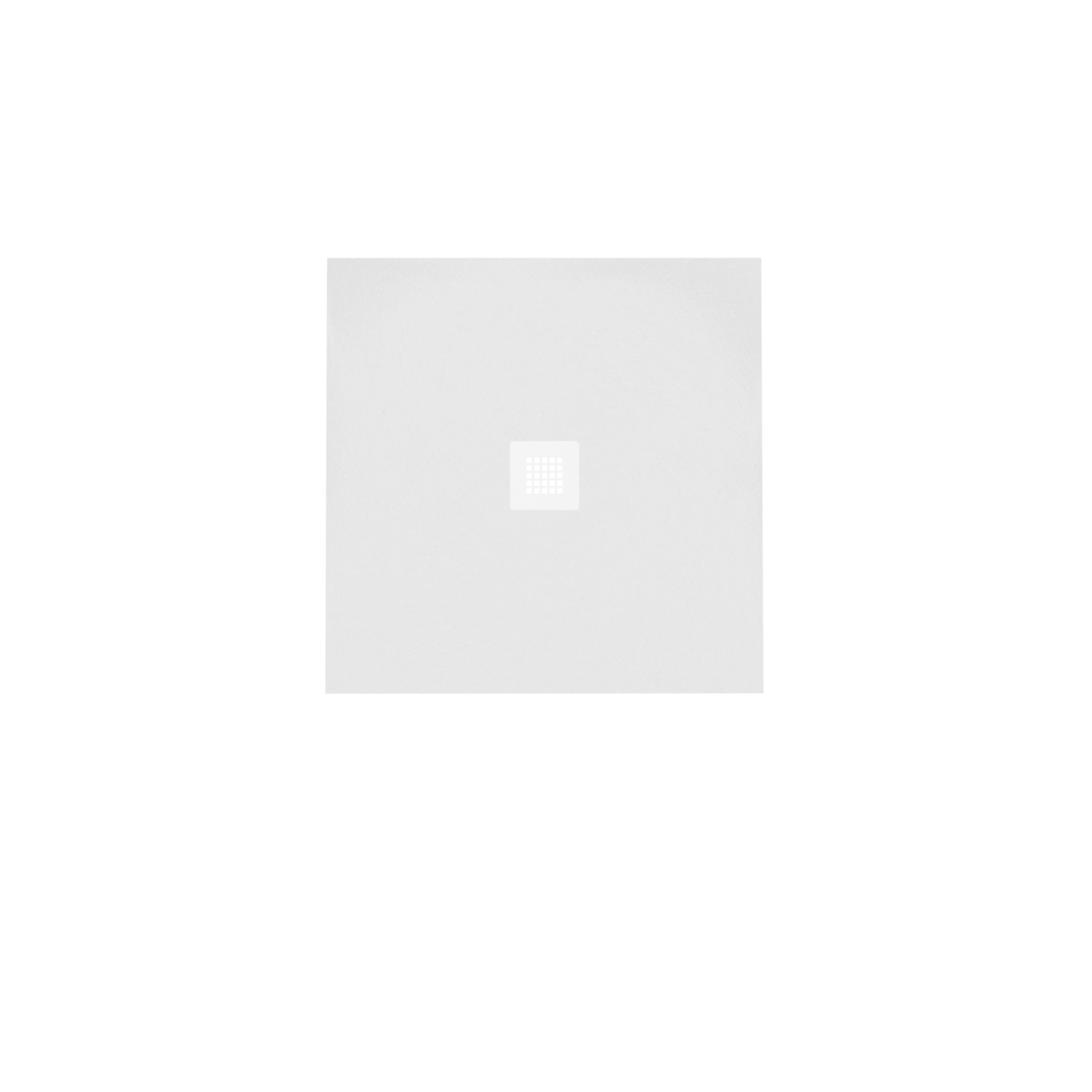 Balmani Vega Duschwanne: 80 x 80 cm, Marmorkomposit, Weiße Schieferstruktur