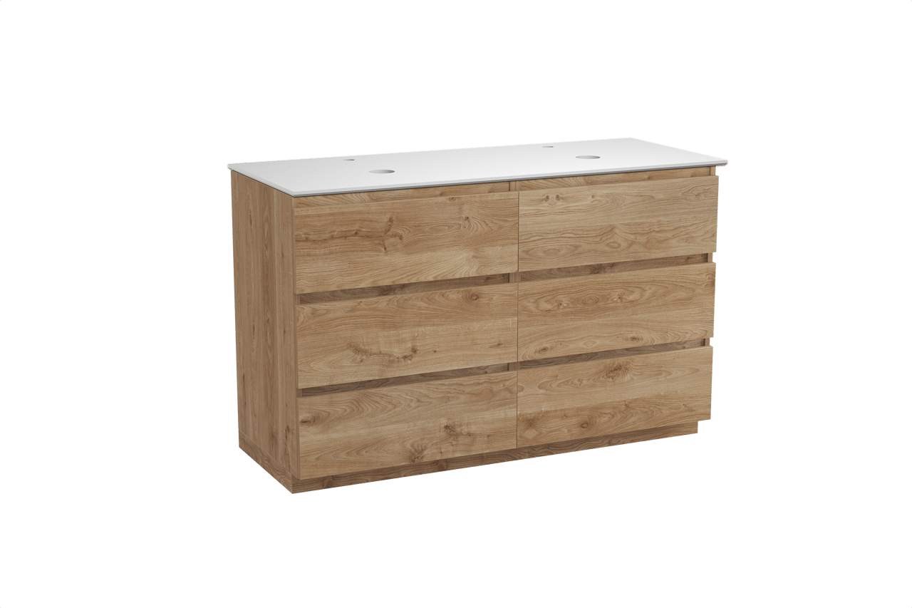 Balmani Lucida meuble salle de bains avec tablette pour vasques Facetta