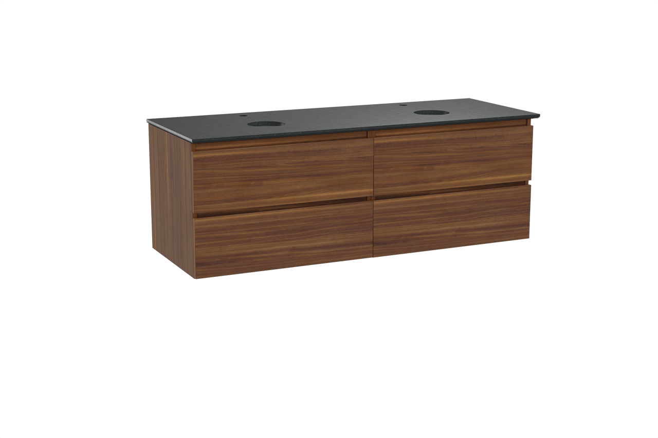 Balmani Lucida meuble salle de bains avec tablette pour vasques Facetta