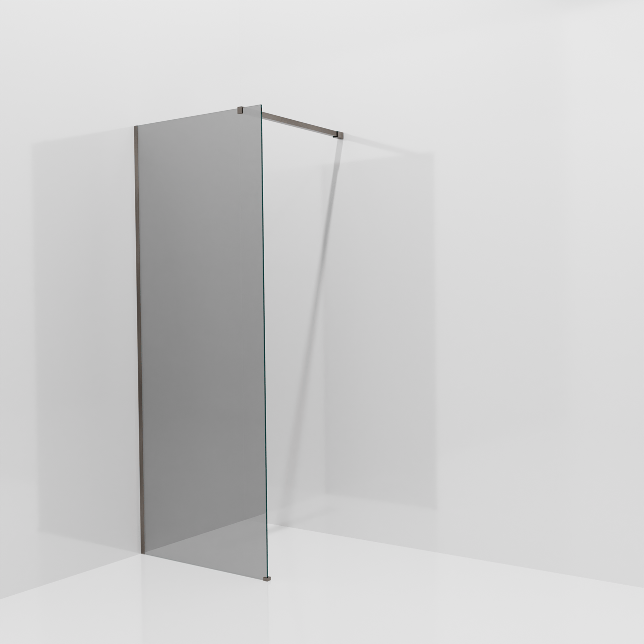 Balmani Modular Walk-In Dusche: 80 x 200 cm, Reflex-Spiegelglas, inklusive Coating, Profil Brushed GunMetal