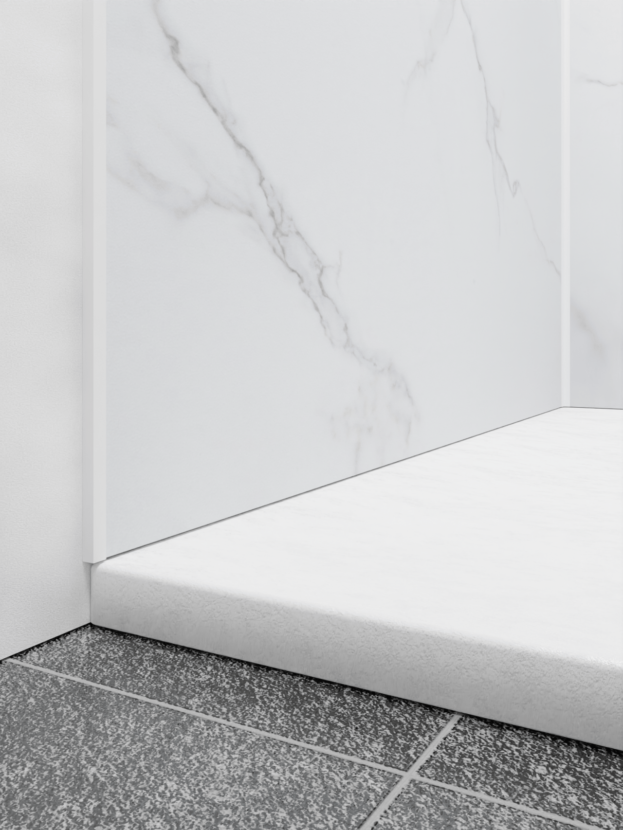 Linie Plato jeu de profilés panneaux muraux 210 cm blanc mat Blanc mat