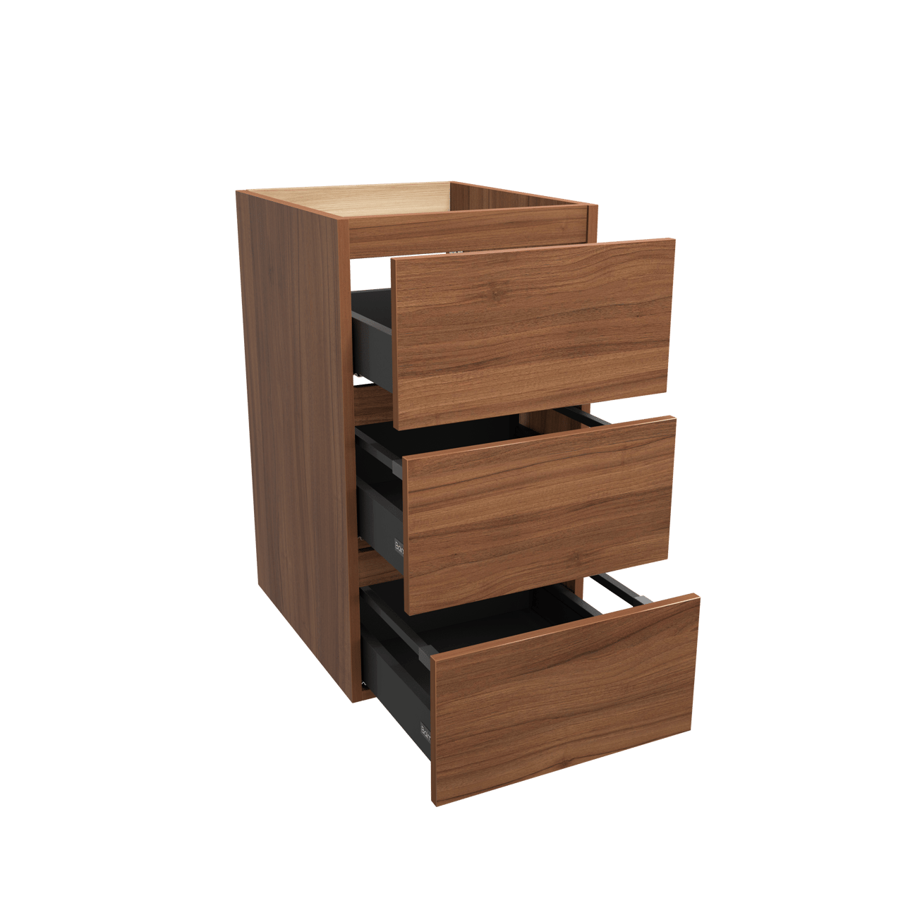 Balmani Lucida staande wastafelonderkast 45 x 55 cm notelaar 3 lades