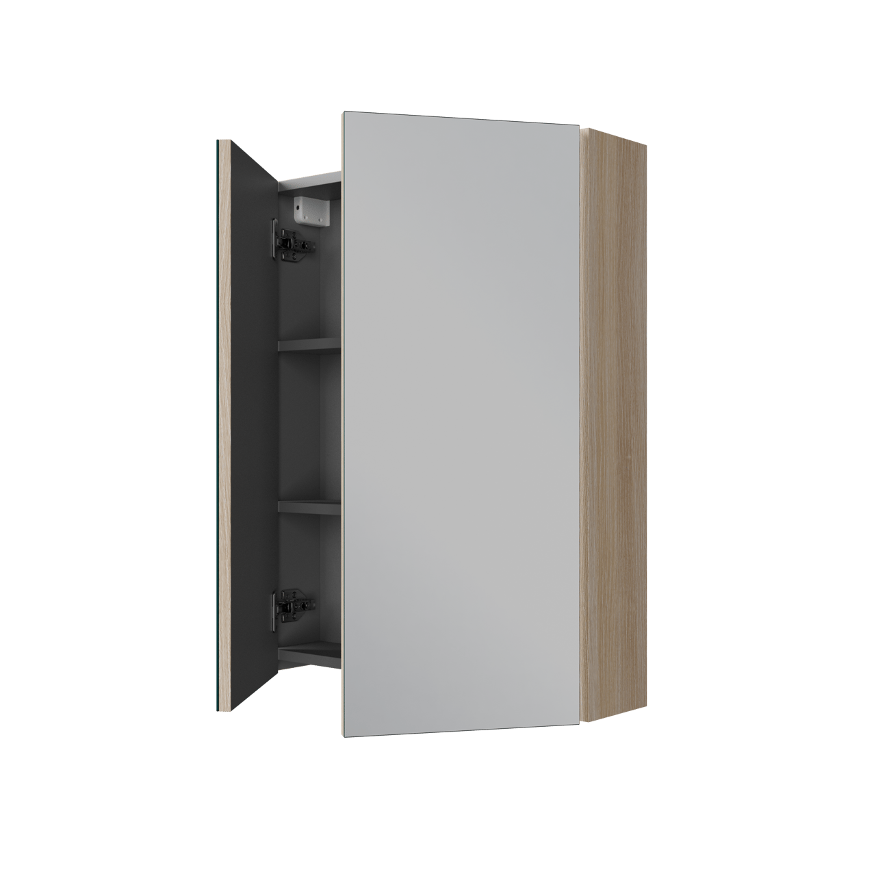 Linie Montro spiegelkast 60 x 75 cm lichte eik