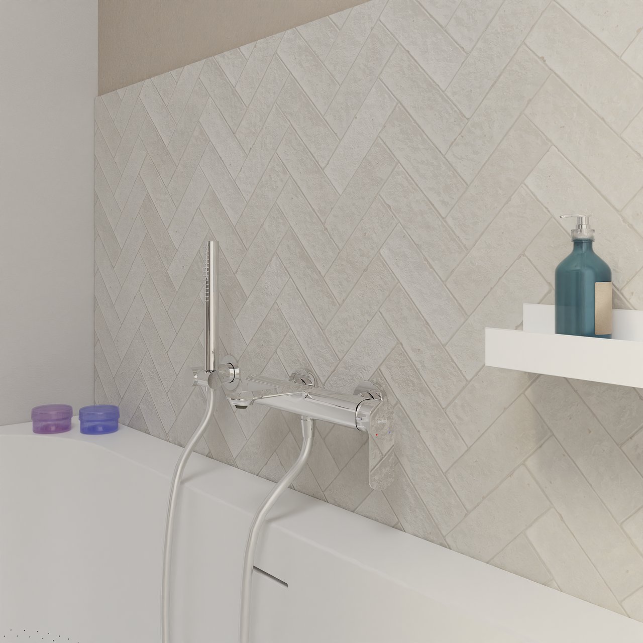 Blaufoss Bodan robinet de bain mitigeur montage mural extérieur chrome