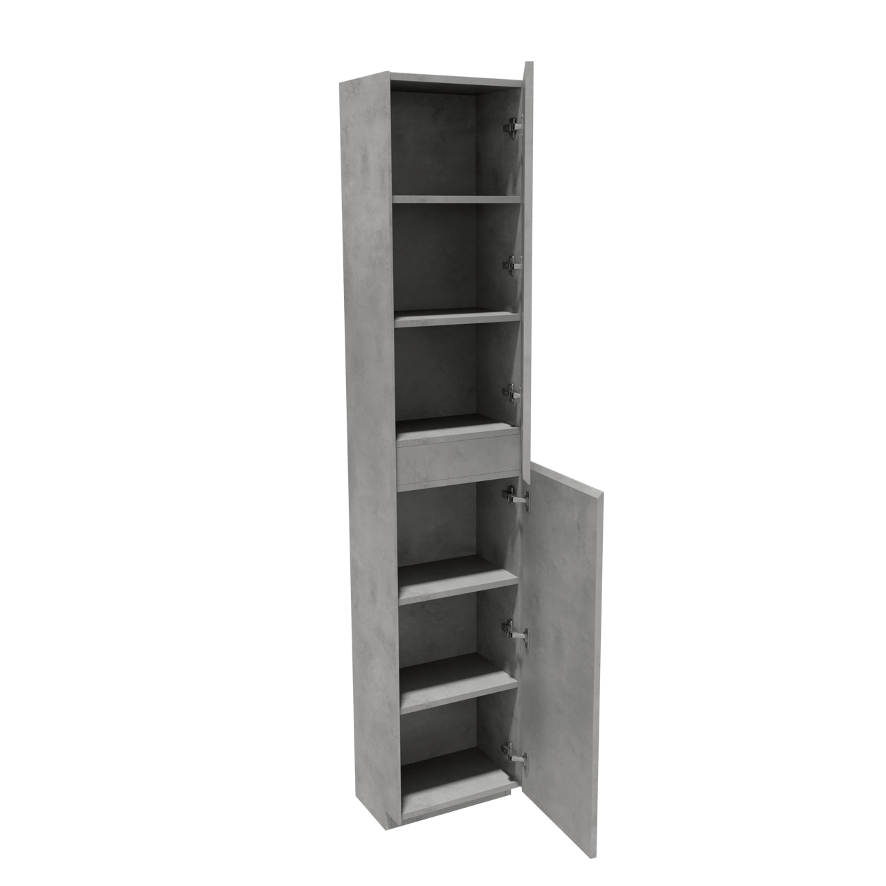 Storke Edge staande badkamerkast rechts beton donkergrijs 40 x 30 x 200 cm