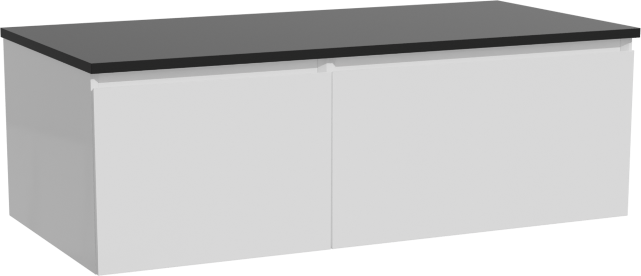 Storke Edge Badmöbel Set mit Panton Waschtischplatte für Aufsatzwaschbecken