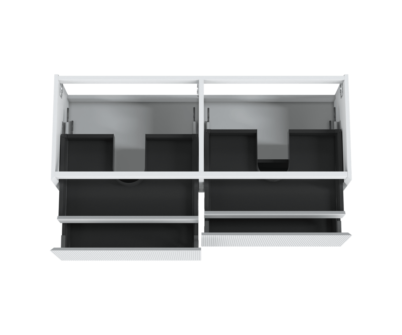 Balmani Fila zwevende wastafelonderkast 150 x 55 cm mat wit 4 lades